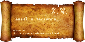 Kaszás Marianna névjegykártya